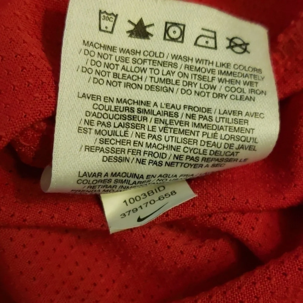 NIKE Dry-Fit SFU JerseyTee XL Red & White EUC